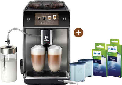 Saeco Kaffeevollautomat Saeco GranAroma Deluxe SM6685/00, Pflegeset CA6707/10 im Wert von UVP 49,99€
