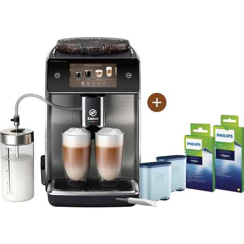 Saeco Kaffeevollautomat Saeco GranAroma Deluxe SM6685/00, Pflegeset CA6707/10 im Wert von UVP 49,99€