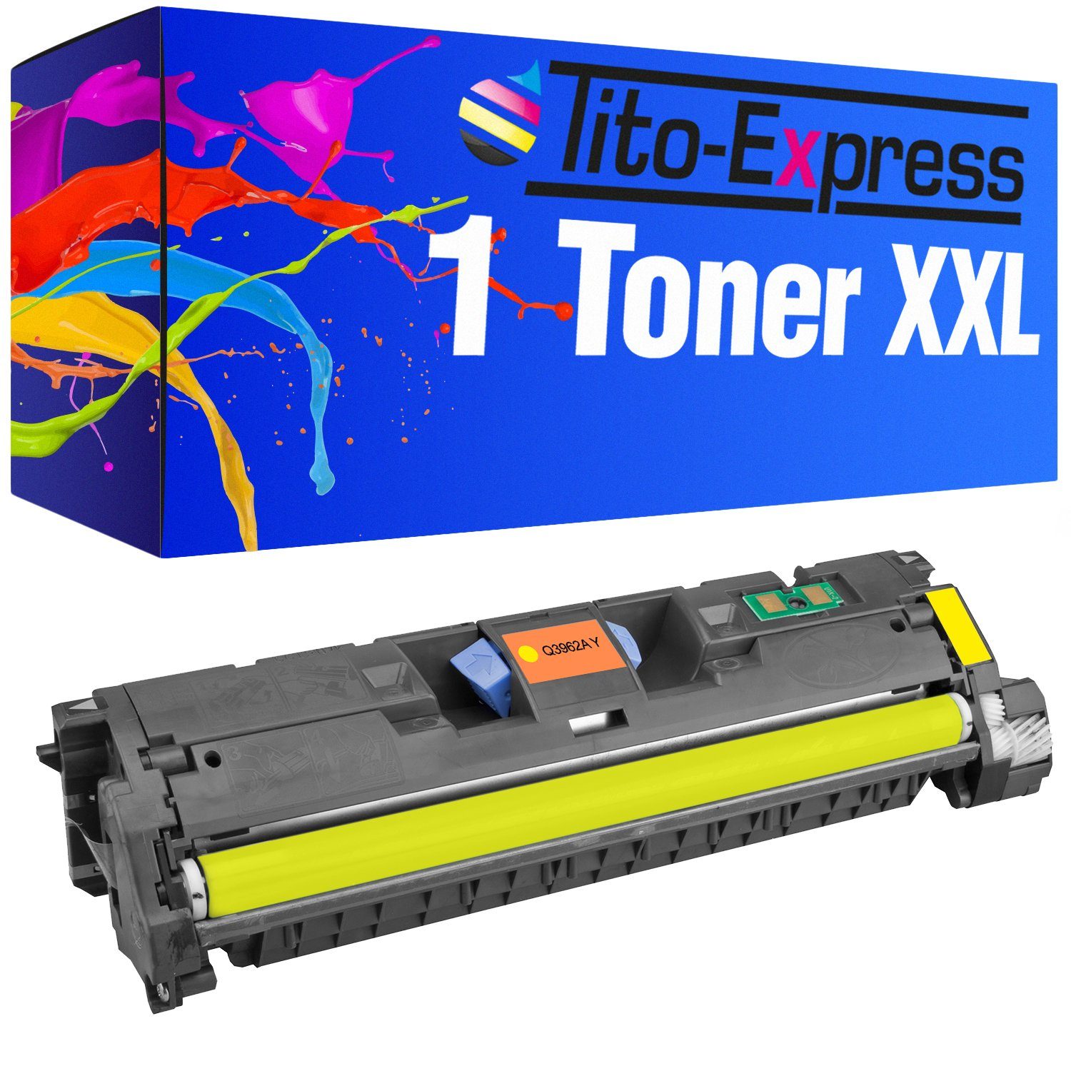 Tito-Express Tonerpatrone AIO HP Yellow, 2840 HP ersetzt Series Q HPQ3963A 2820 2550 3963A Q für 2550LN 3963 2550N 2550L Color A Laserjet 2800