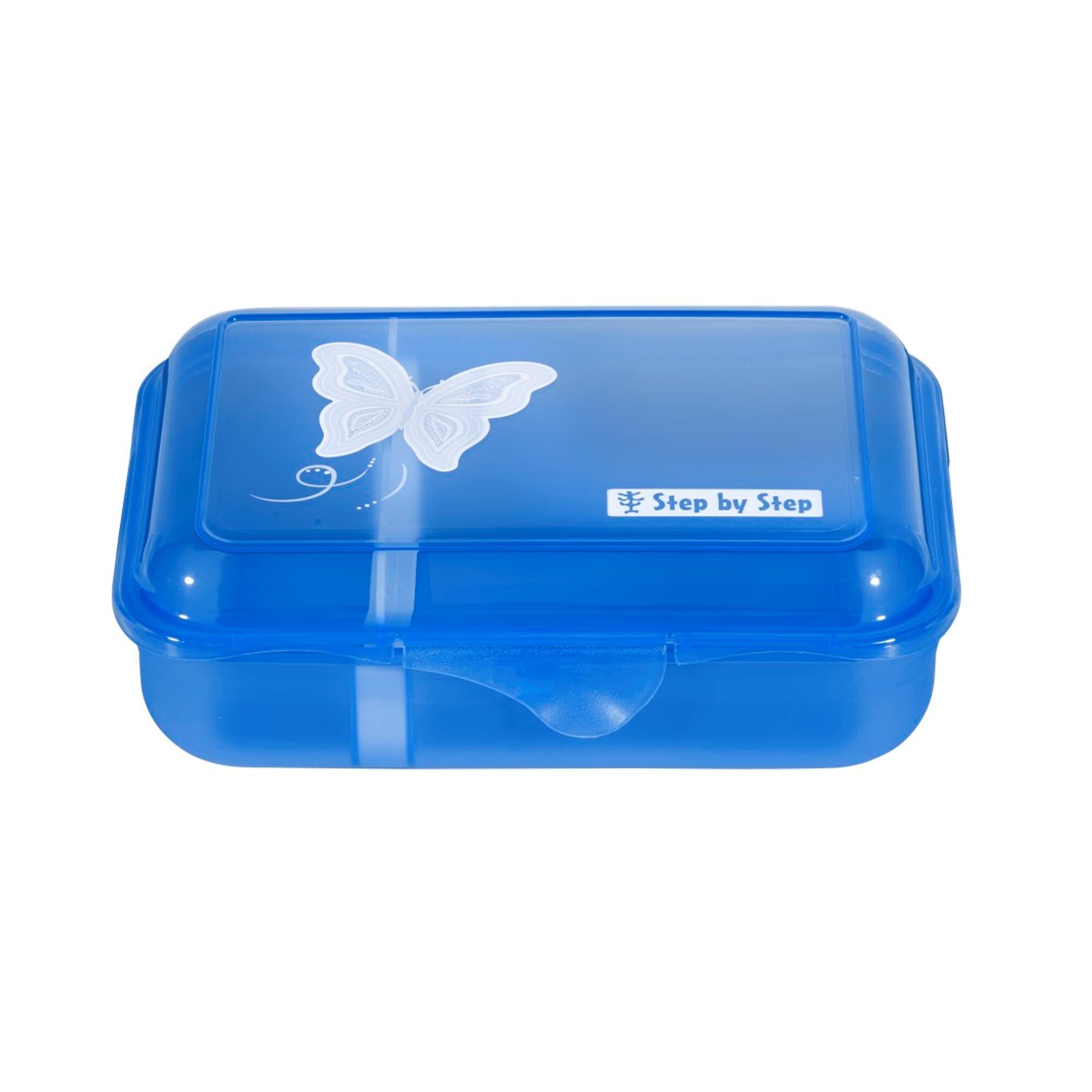 spülmaschinengeeignet, (1-tlg) BPA-frei, Step mit Blau Kunststoff, Step by Lunchbox Klickverschluss, Maja, Butterfly