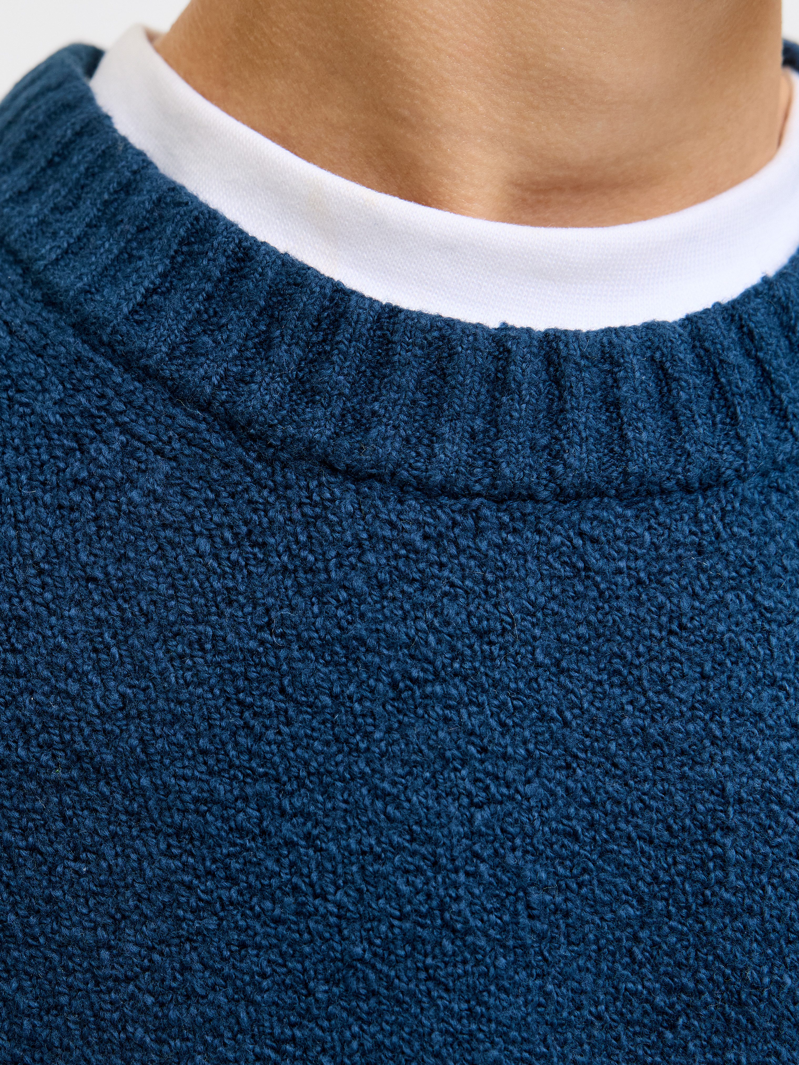Jack & Jones Junior Rundhalspullover JCOPOINT KNIT BOUCLE CREW NECK BF JNR