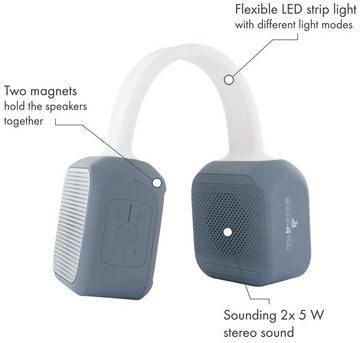 Schwaiger 661699 Portable-Lautsprecher (Bluetooth, 10 W, mit LED Leuchtband)