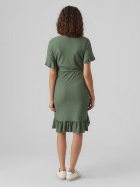 Vero Moda Maternity Sommerkleid Gelina (1-tlg) Rüschen, Wickel-Design