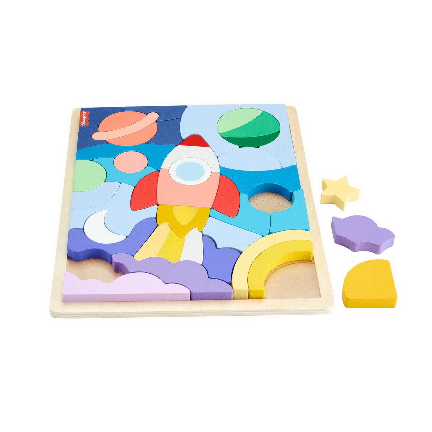 Fisher-Price® Rahmenpuzzle Holz-Puzzle Weltraum Holzpuzzle Kinderpuzzle, Пазлыteile