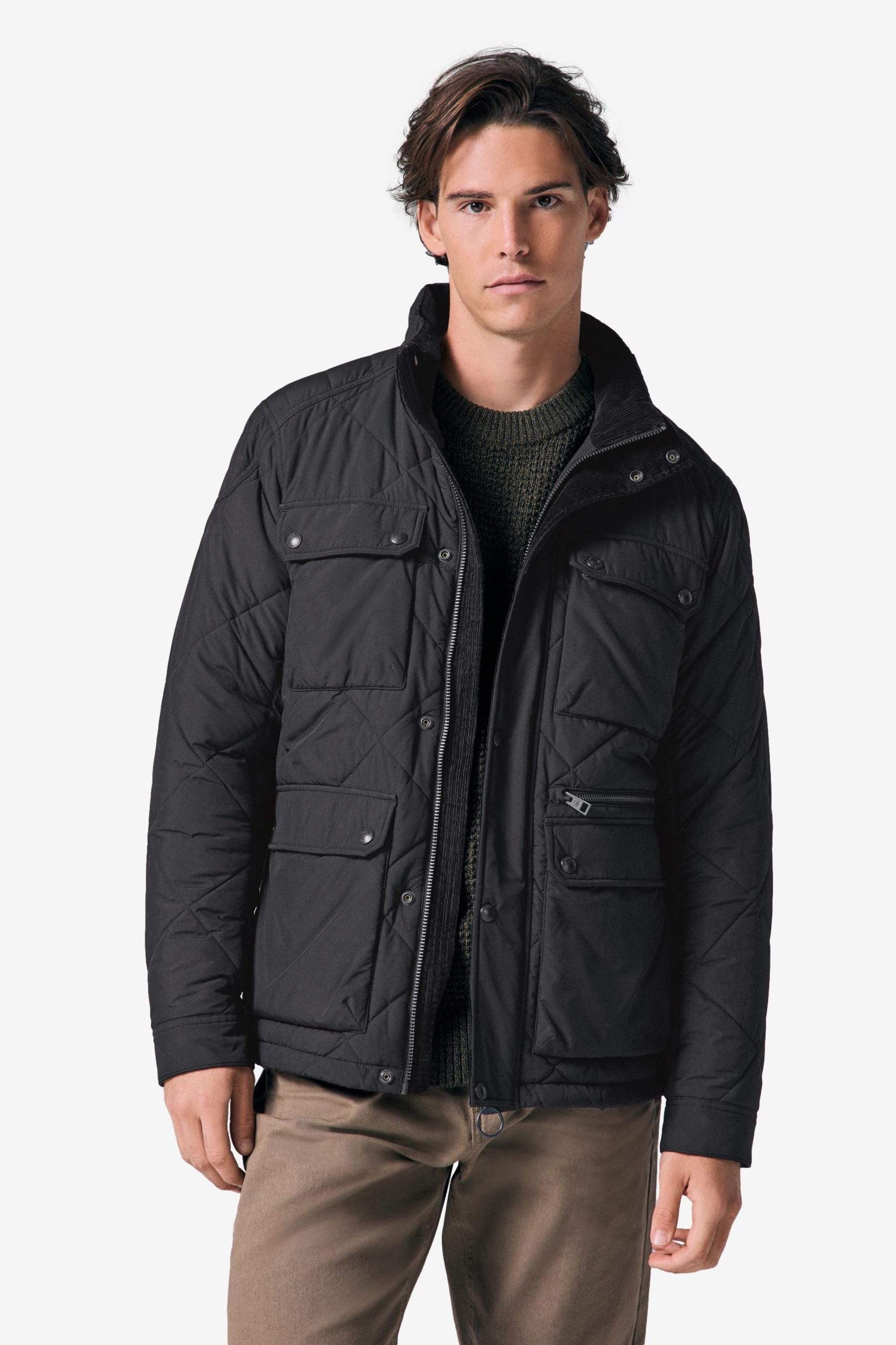 Bikerjacke Bikerjacke mit Rautensteppung