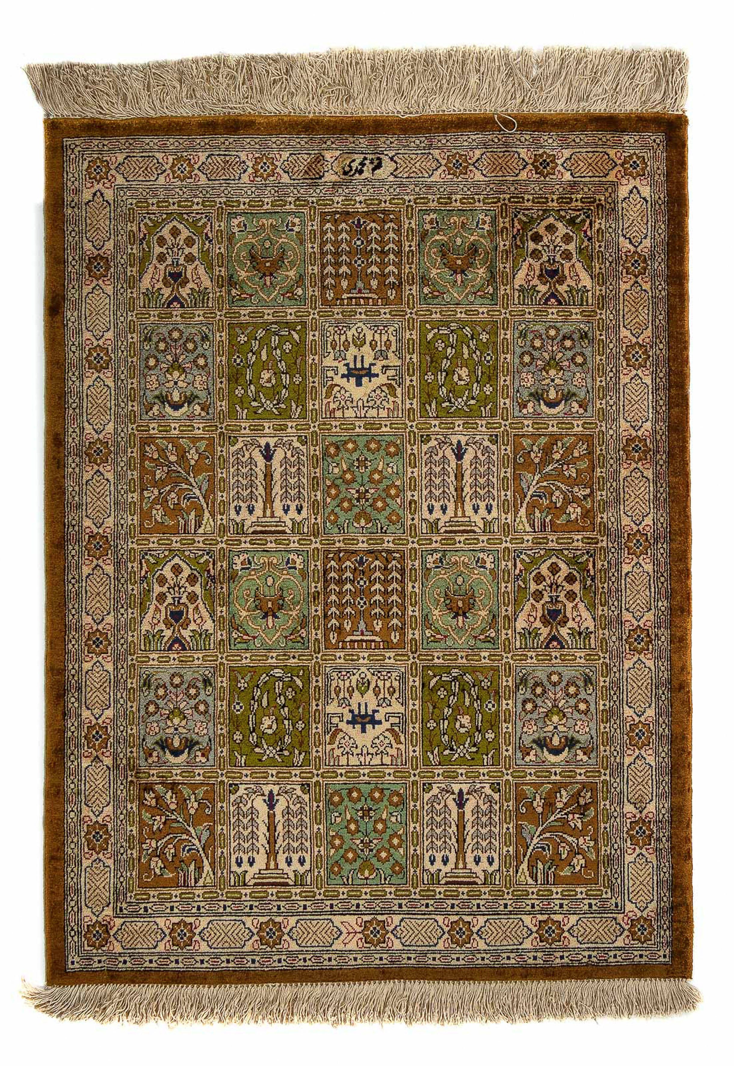 Orientteppich Perser - rechteckig, mit 10 Ghom Zertifikat Einzelstück Höhe: x mehrfarbig, morgenland, - - mm, 54 Wohnzimmer, Handgeknüpft, cm 73