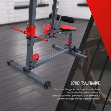 K-SPORT Kraftstation 3-fach Latzug-Station bis 150kg I oberer und unterem Kabelzug, Made in EU!