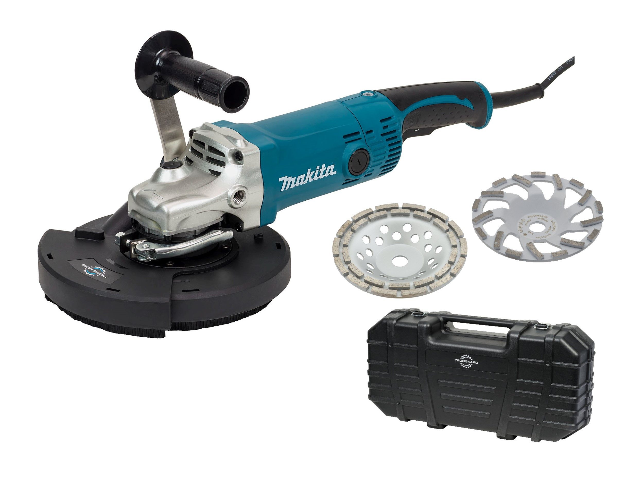 Trongaard Winkelschleifer / Betonschleifer- / Estrichschleifer-Set / 2.000W günstig online kaufen