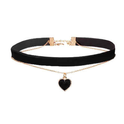Mrichbez Choker Choker Halskette Stretch Trachten-Halskette für Frauen (1-tlg., Spitze Choker für Damen und Mädchen), Verstellbare Halskette