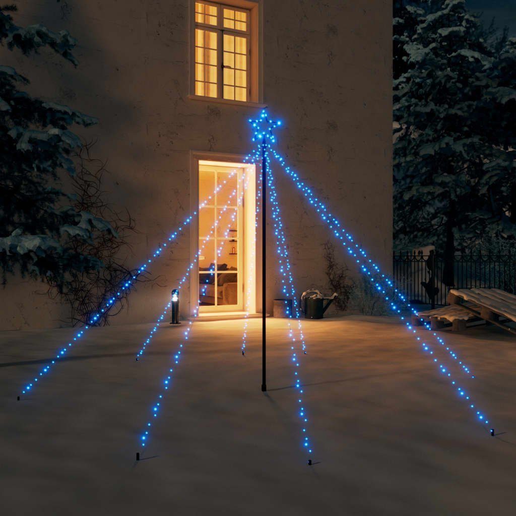 LED Blau vidaXL Outdoor 2,5 m Indoor Baum LEDs Weihnachtsbaum-Lichterketten 400