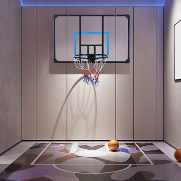 SPORTNOW Basketballständer Basketballbrett mit Korb, für Outdoor, Stahl (Basketballnetz mit Basketballboard, 1-St., Basketballkorb), 113L x 61B x 73H cm