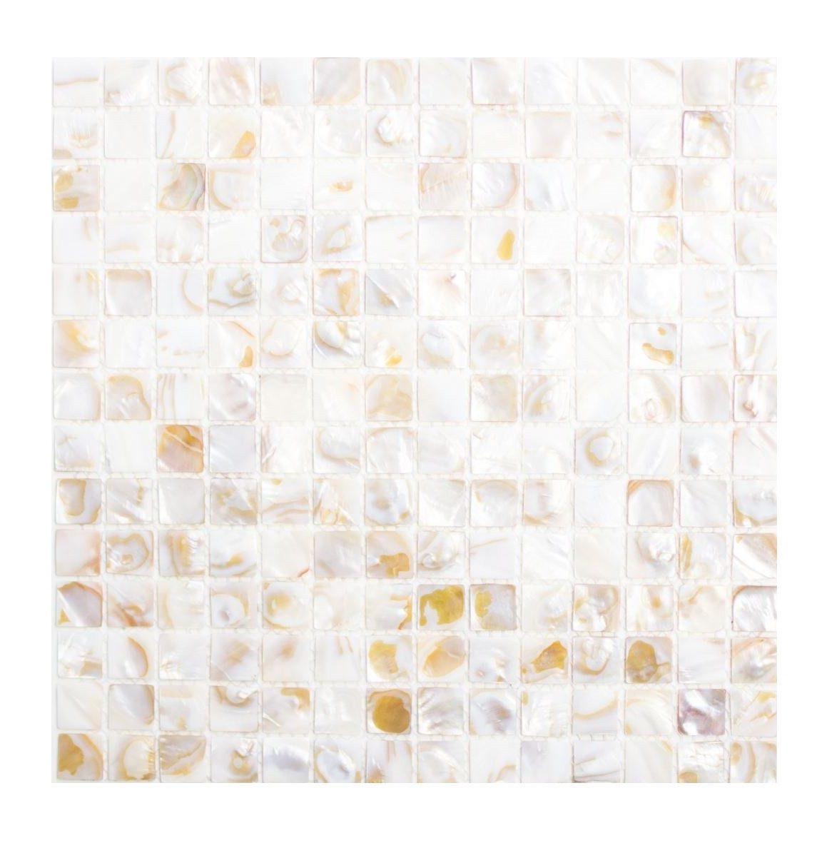 Mosani Mosaikfliesen Perlmutt Mosaik Muschelmosaik weiss beige hell Duschwand