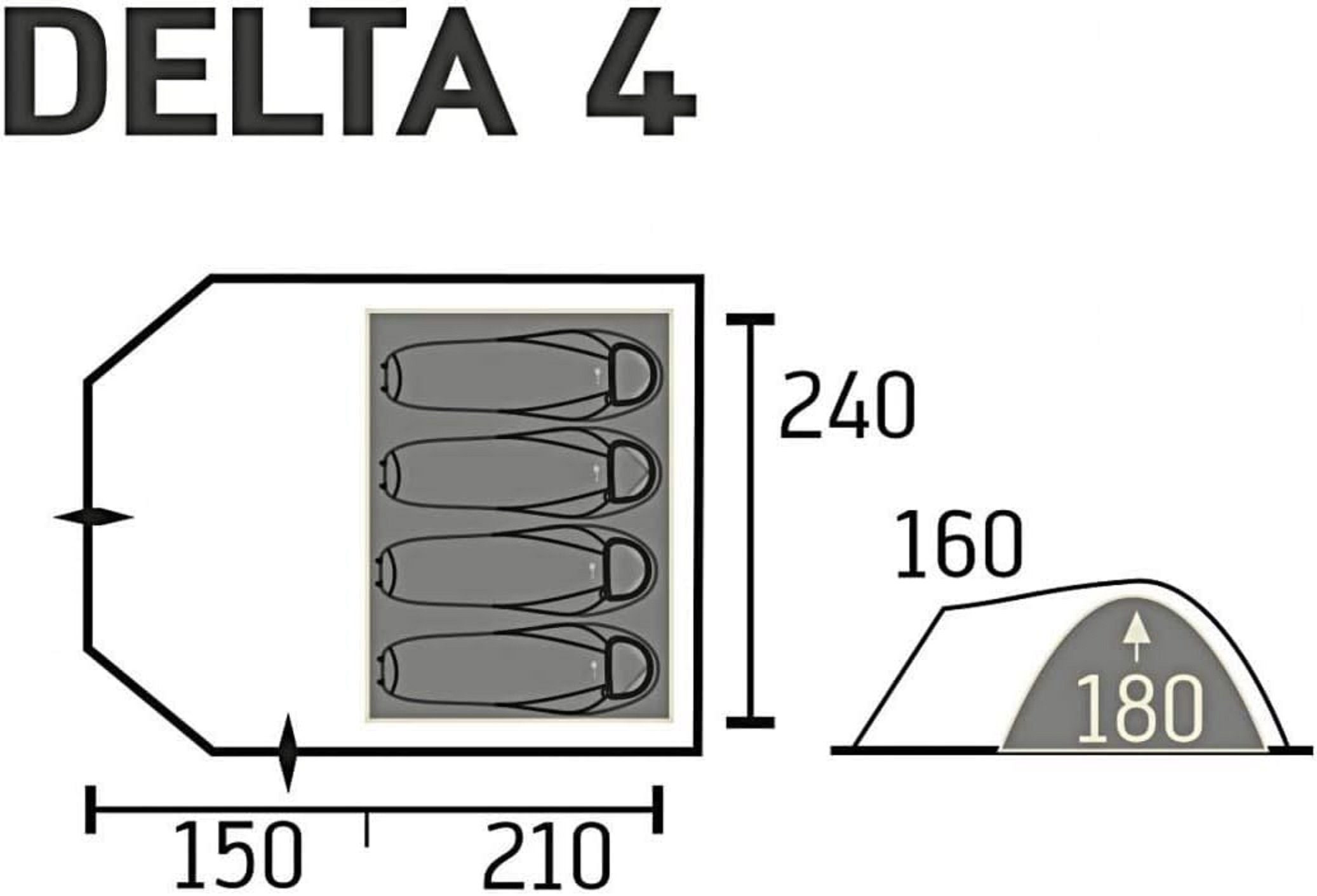 Portal Outdoor Kuppelzelt Zelt für 4 günstig online kaufen