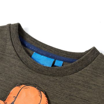 vidaXL Sweatshirt Kinder-Sweatshirt Dunkelkhaki Melange 140