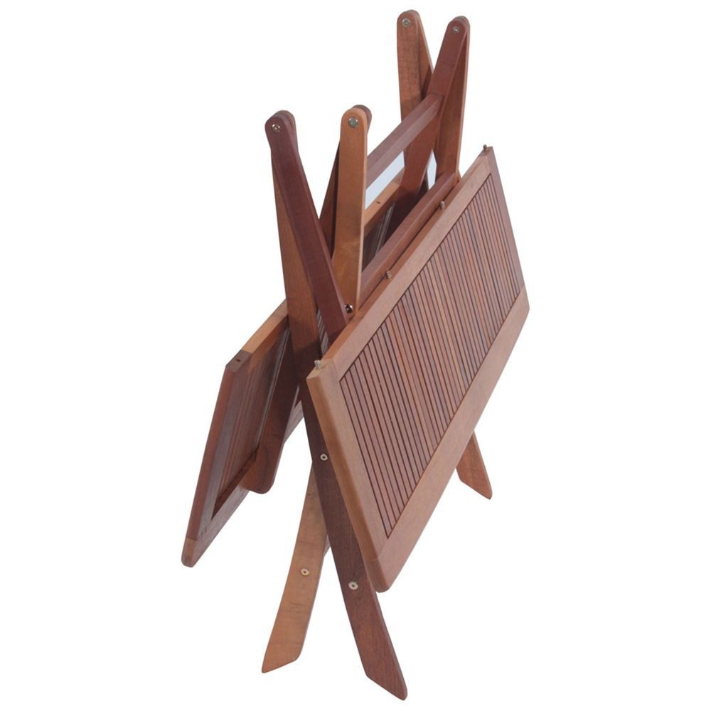 Lomadox Gartentisch HGA-120, Klapptisch rechteckig aus Eukalyptusholz geölt, ca. 120x74x70 cm