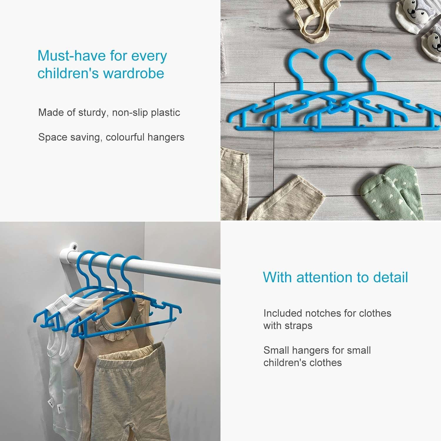 Intirilife Kleiderbügel, (Set, 10-tlg), 10x Kinderkleiderbügel für Kleidung von Babys Kleinkinder