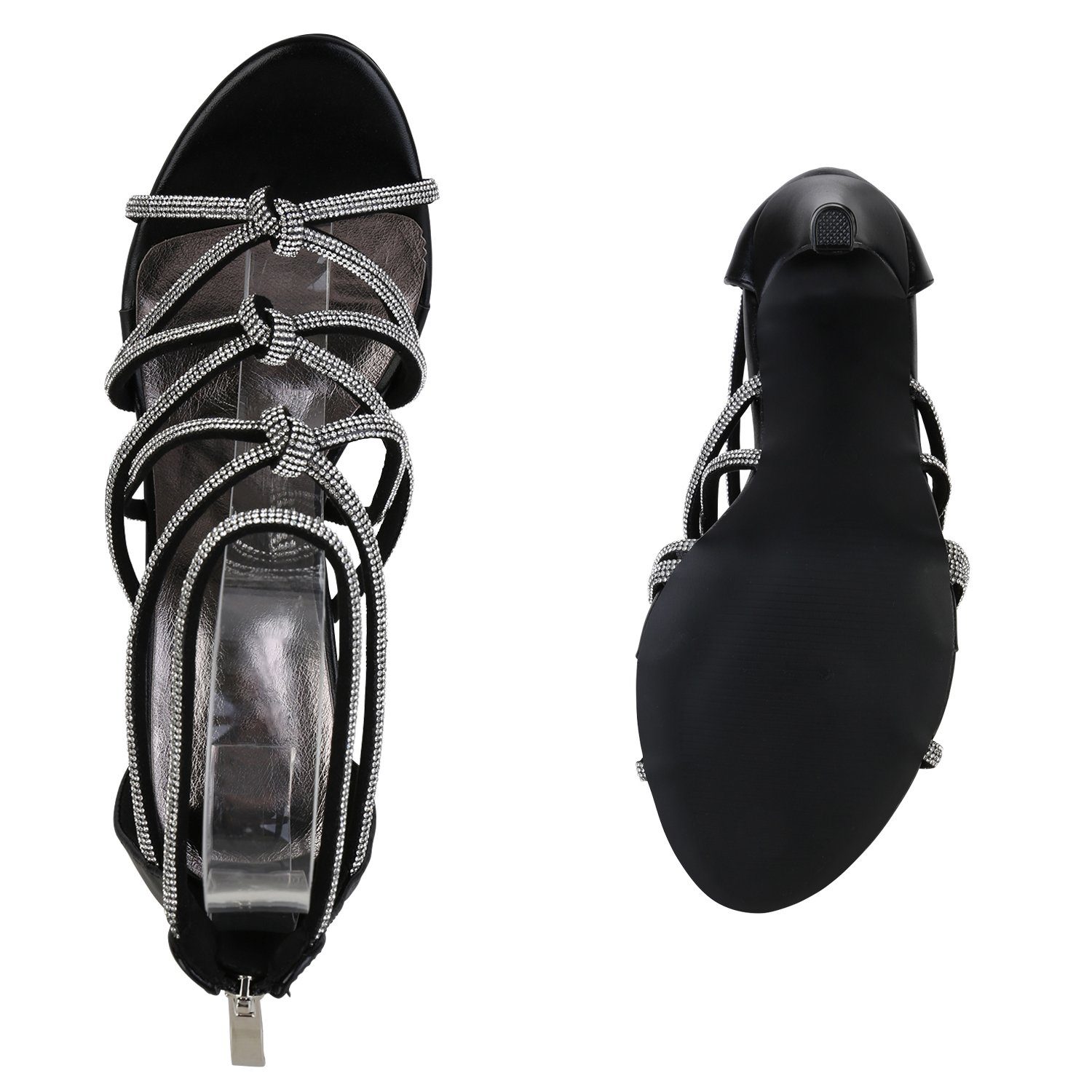 High-Heel-Sandalette 840250 HILL Schuhe VAN Schwarz