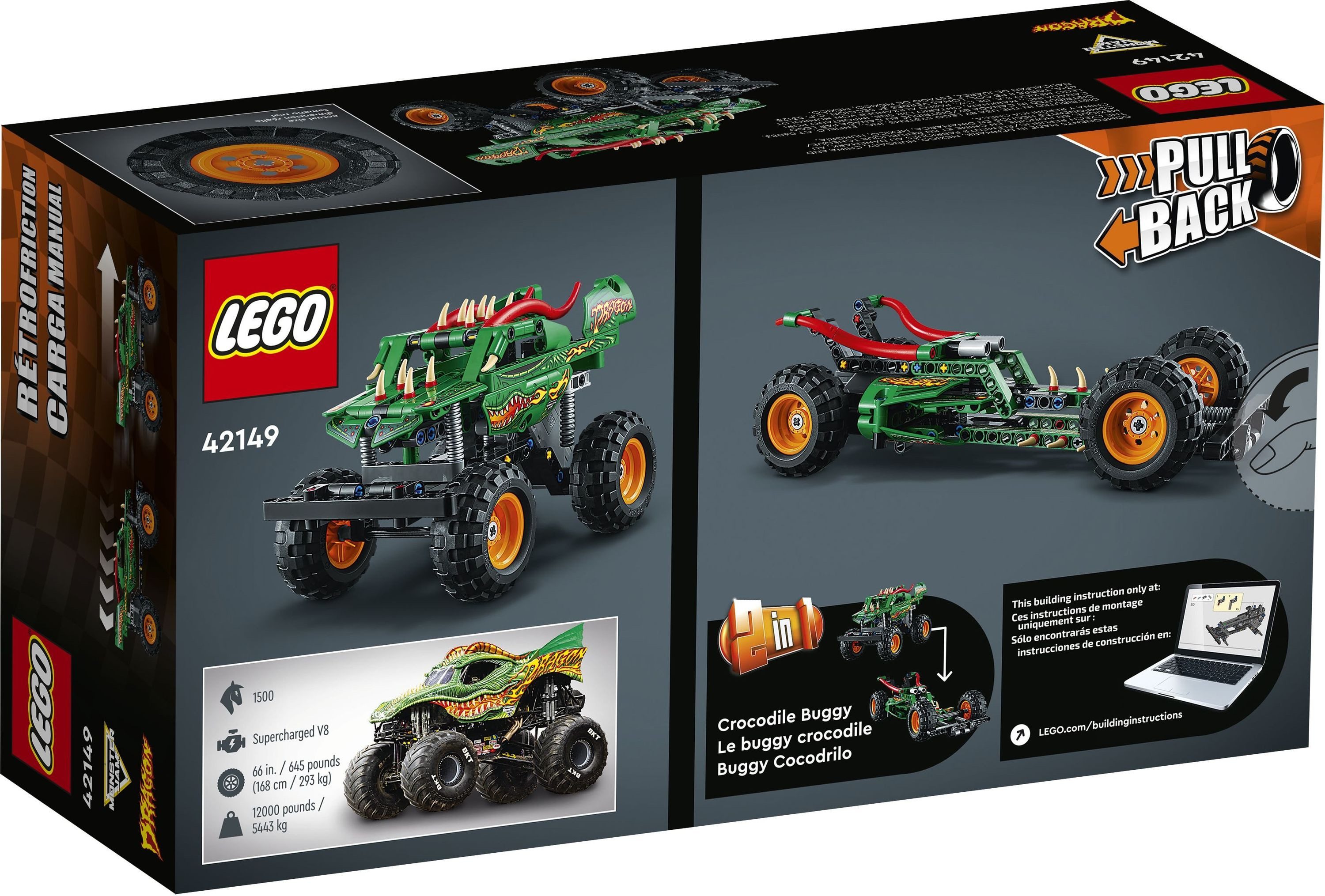 LEGO® LEGO® Technic End-Of-Live Set Monster Jam™ Dragon™ - 42149 Teile 217x günstig online kaufen