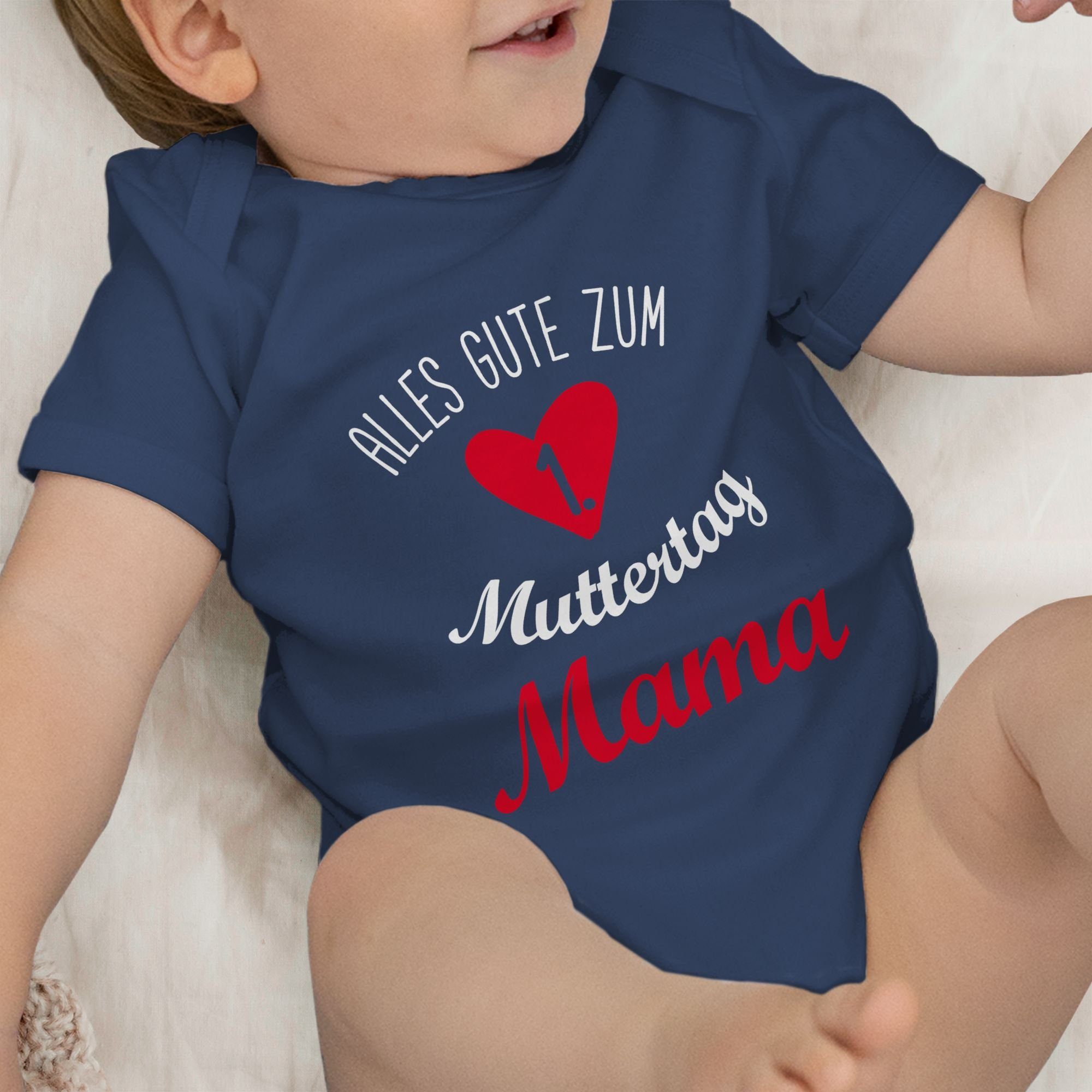 Shirtracer Shirtbody Erster Muttertag - Alles Muttertagsgeschenk 1. Muttertag Blau Navy 3 gute (1-tlg) zum