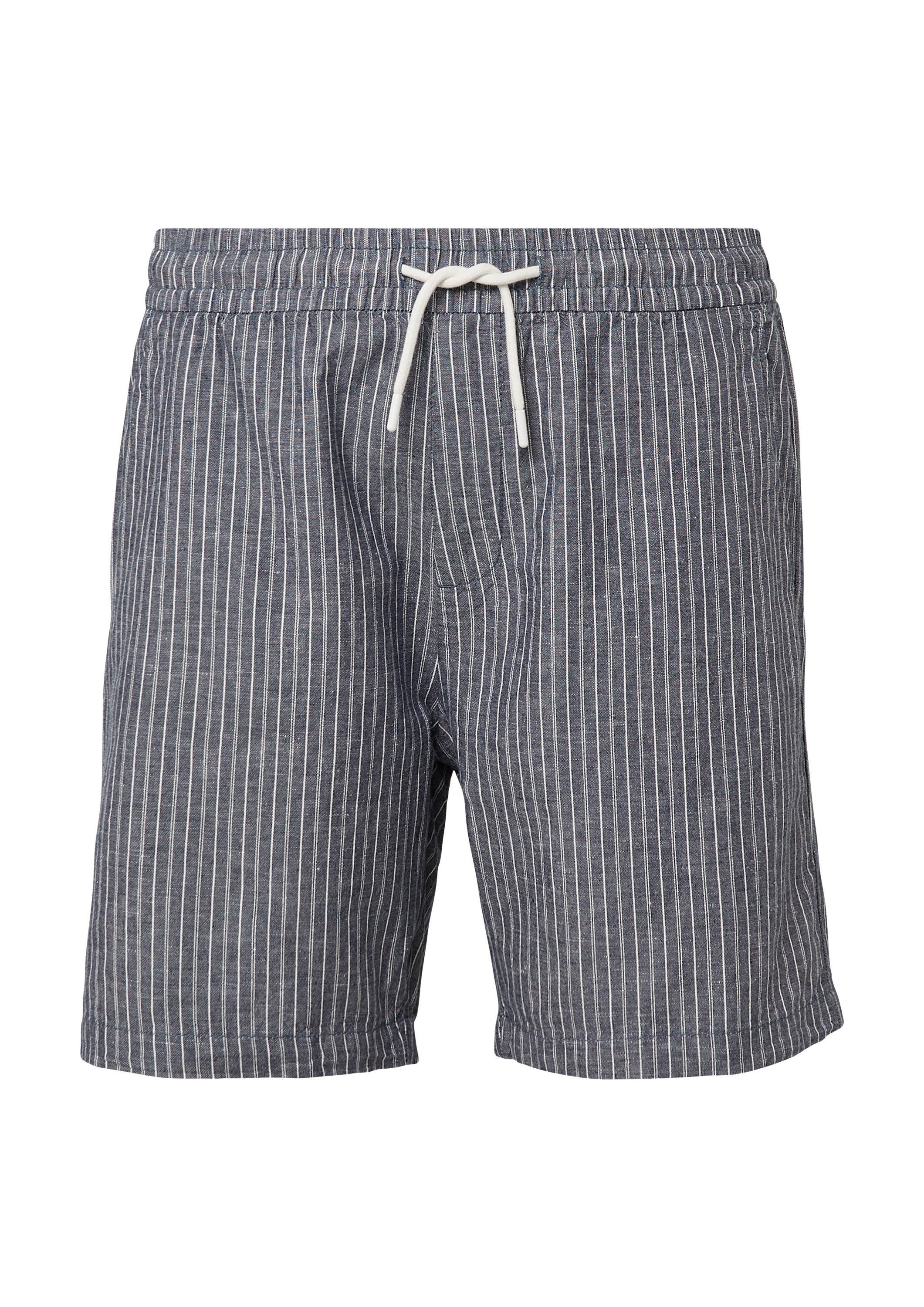 QS Shorts Bermuda Gestreifte Shorts aus Leinenmix günstig online kaufen