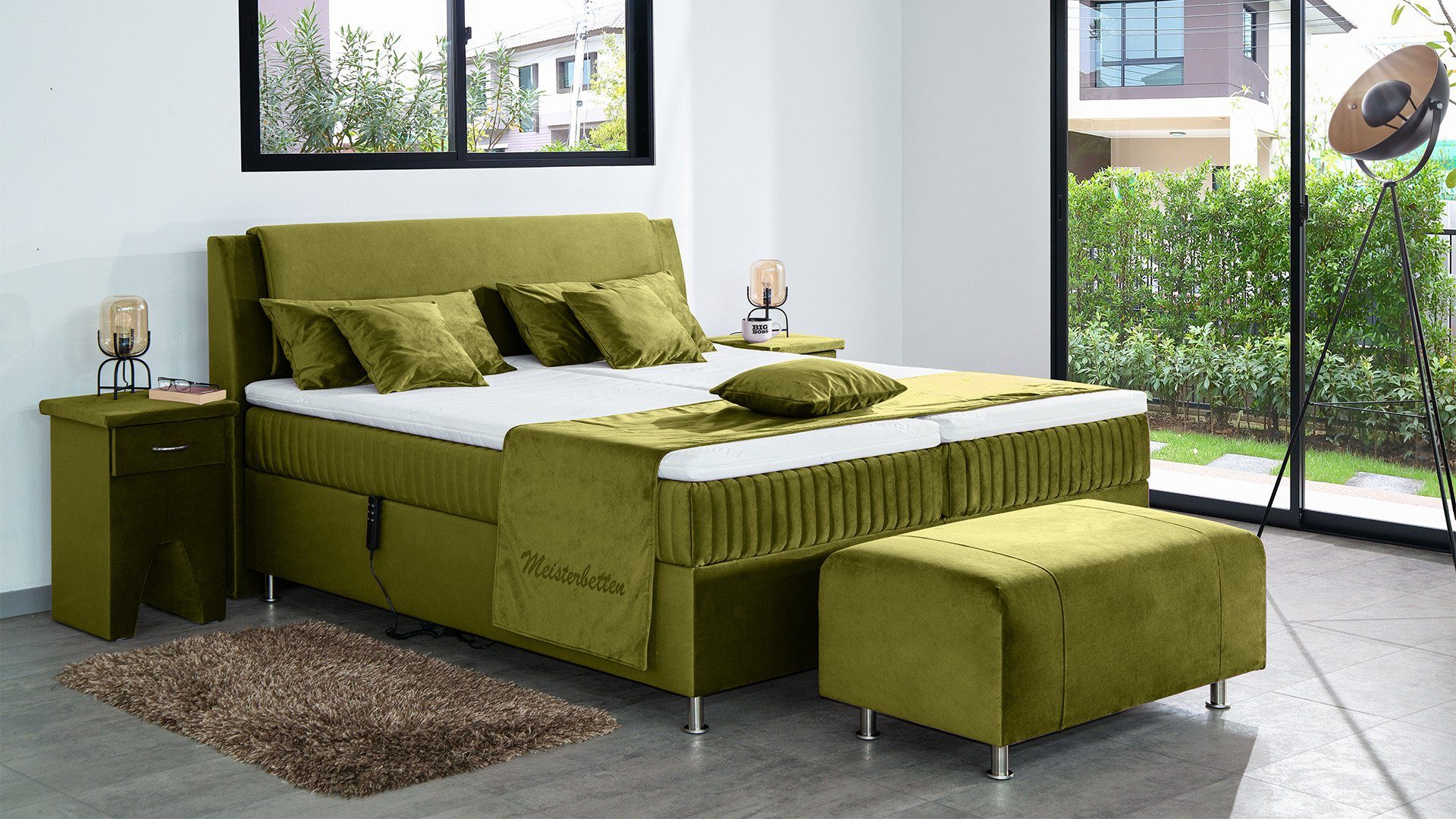 Meisterbetten Boxspringbett Mari (mit Motor, 7-Zonen günstig online kaufen