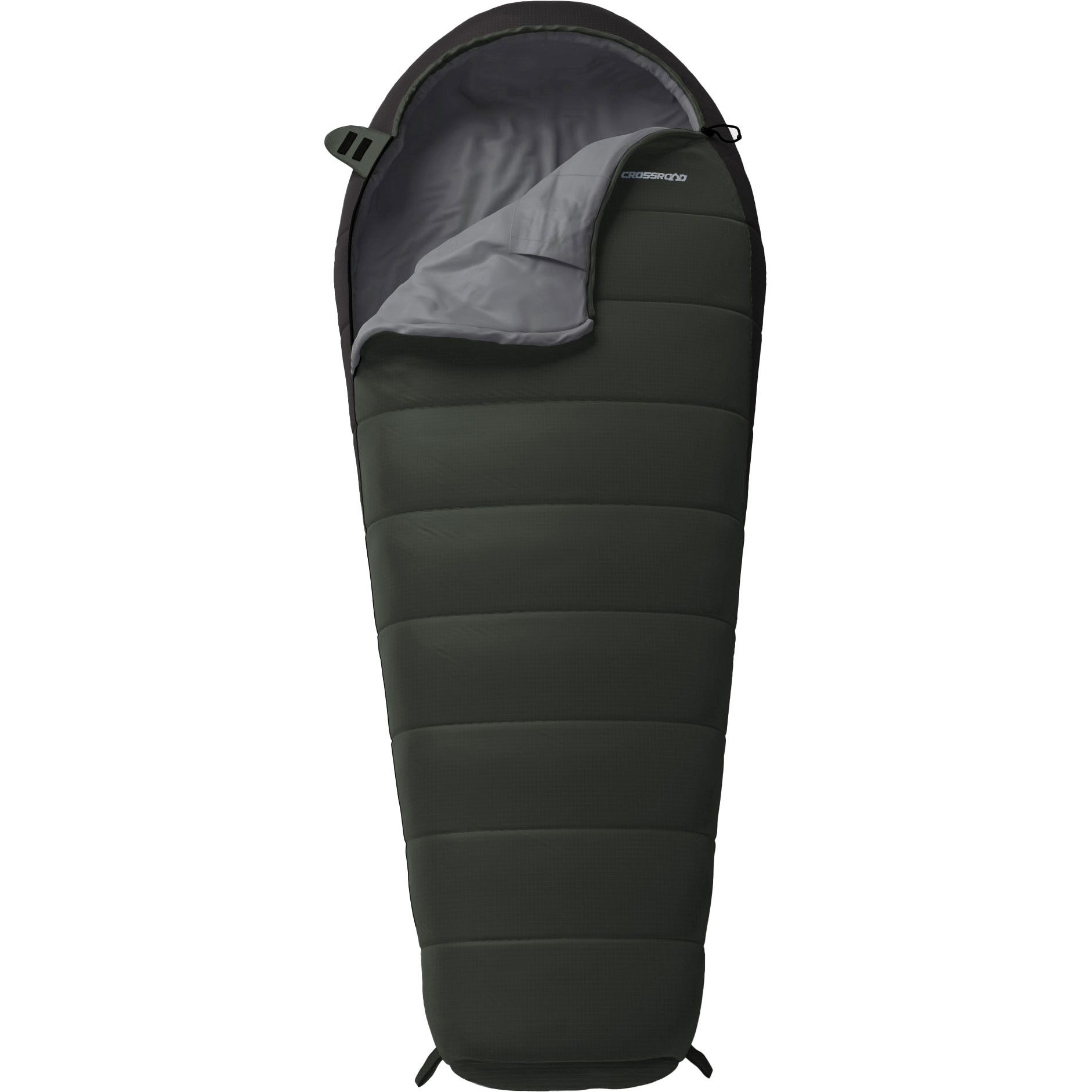 Crossroad Mumienschlafsack Crossroad XXL Camping Schlafsack Manam 210cm x 90cm dunkelgrün