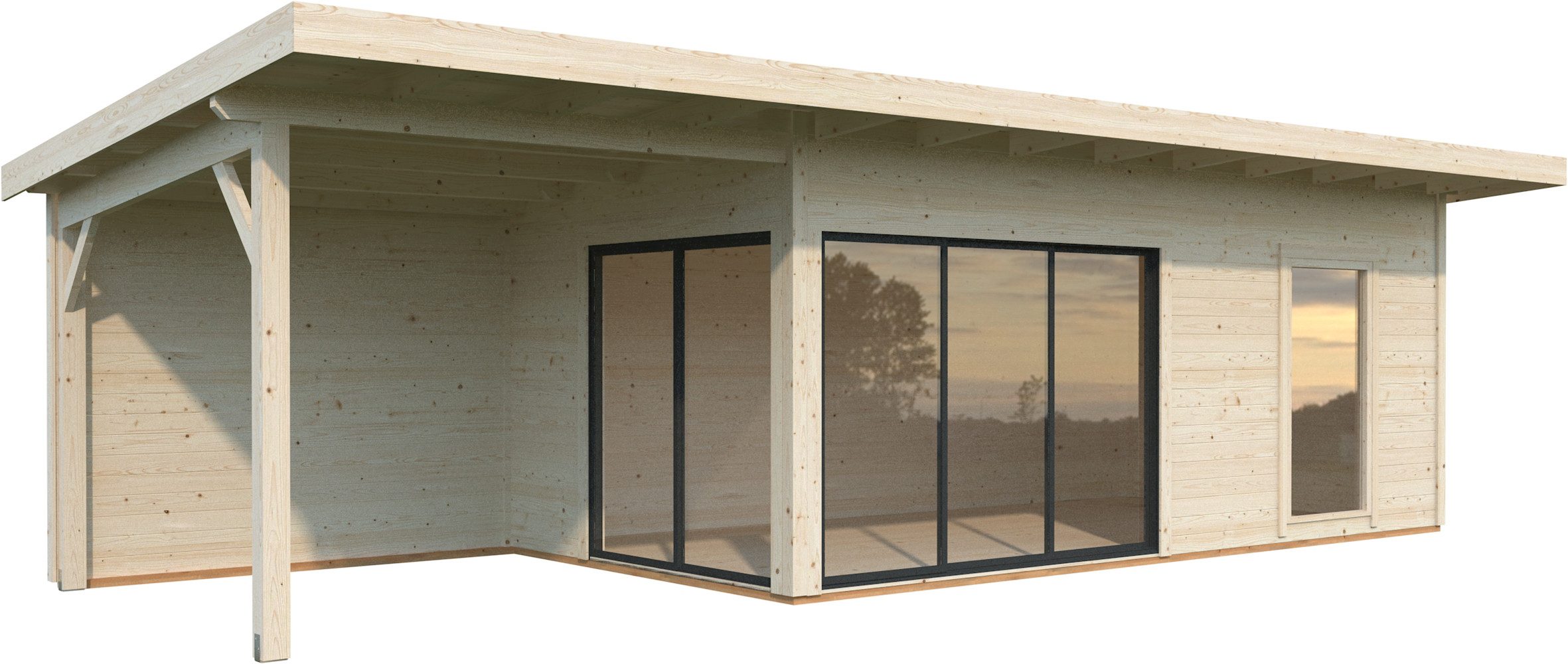 Palmako Gartenhaus Andrea 17,1+7,9 m², Slide, BxT: 920x402 cm
