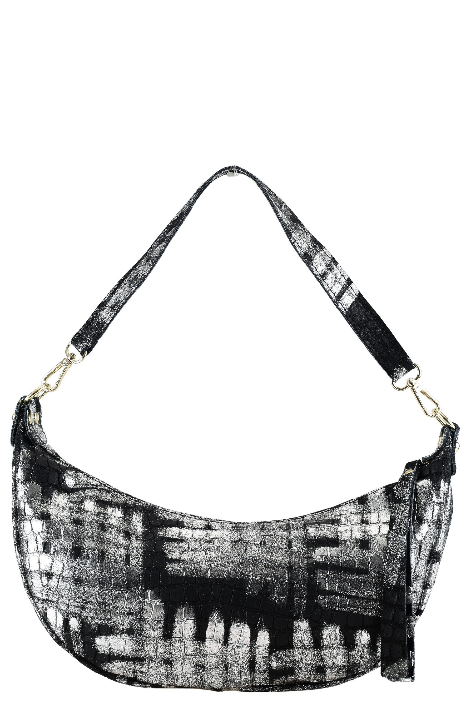 COLLEZIONE ALESSANDRO Schultertasche Silbermond, elegant-luxuriöse Tasche mit silber-Finish