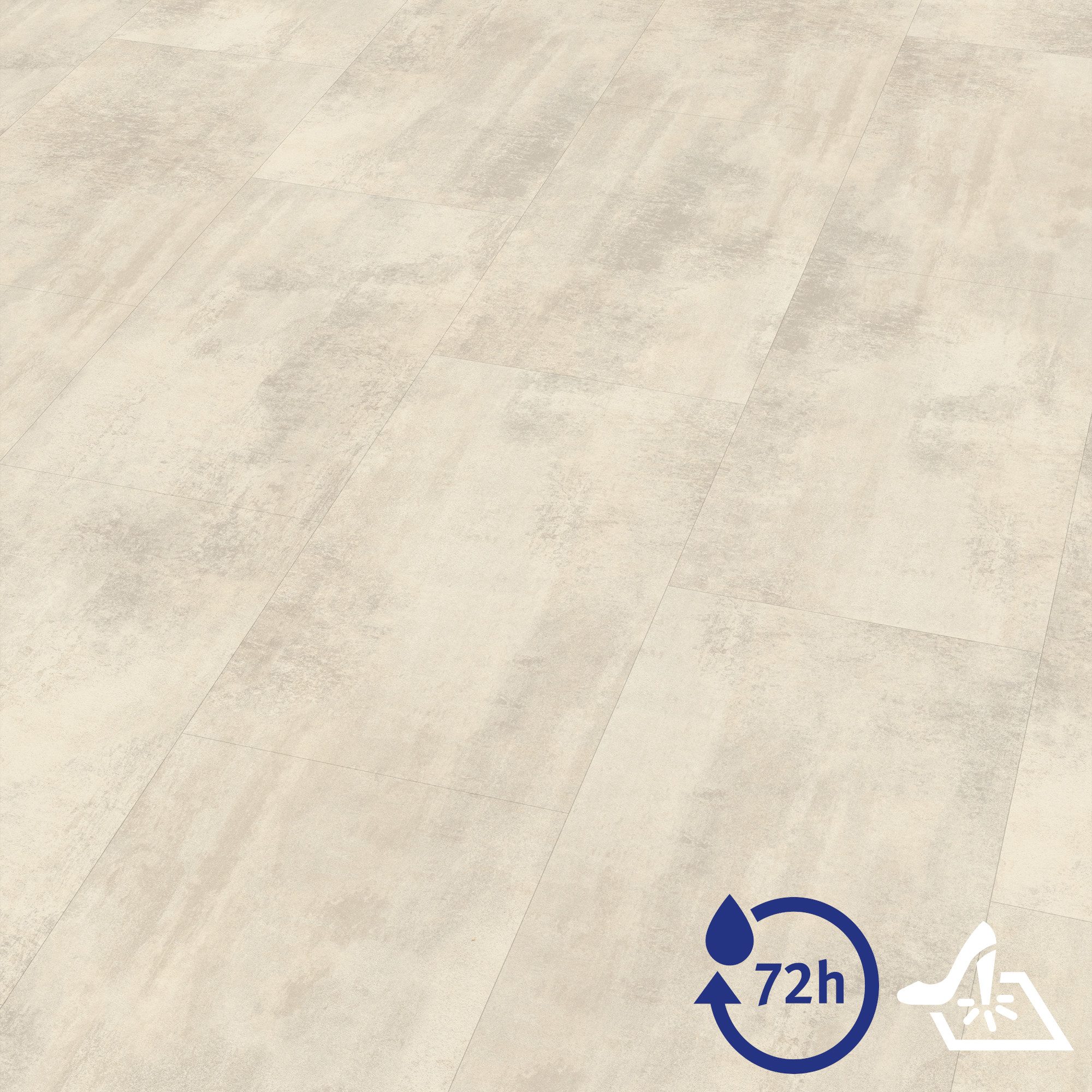 EGGER Designboden Aquadura+ EDF305 Chromix weiss, (7,5mm, 2,535m), Wasserbeständig & Feuchtraumgeeignet