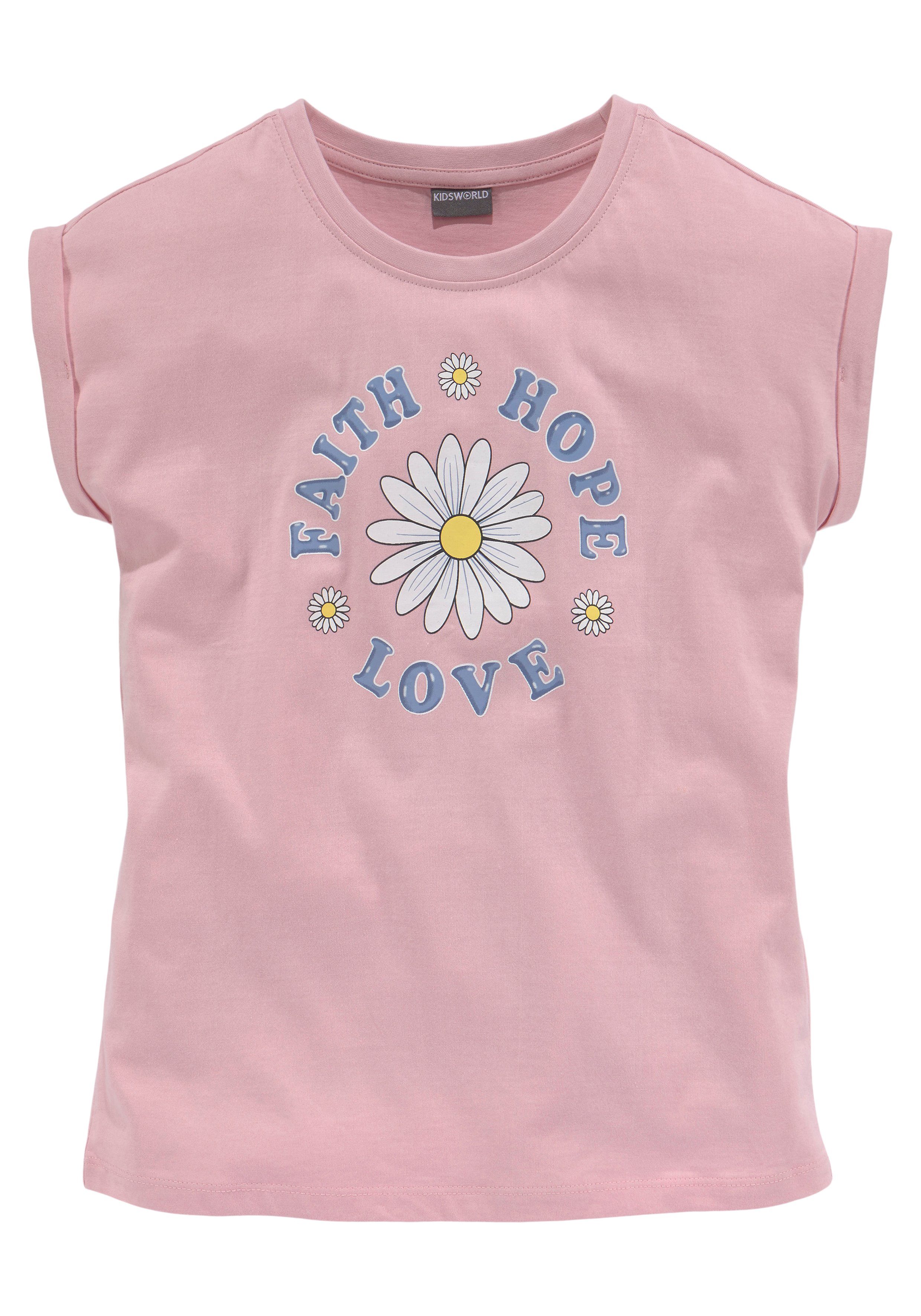 in FAITH KIDSWORLD weiter HOPE legerer LOVE Form T-Shirt