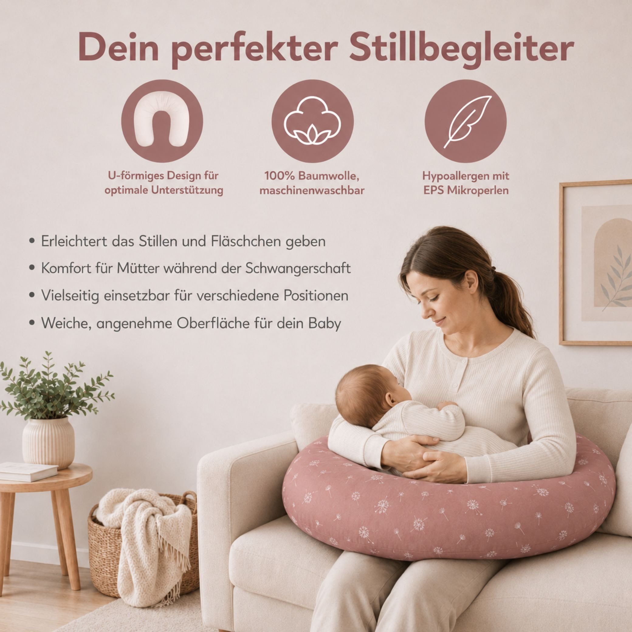 Fillikid Stillkissen Stillkissen EPS Mikroperlen 190 cm Exklusiv