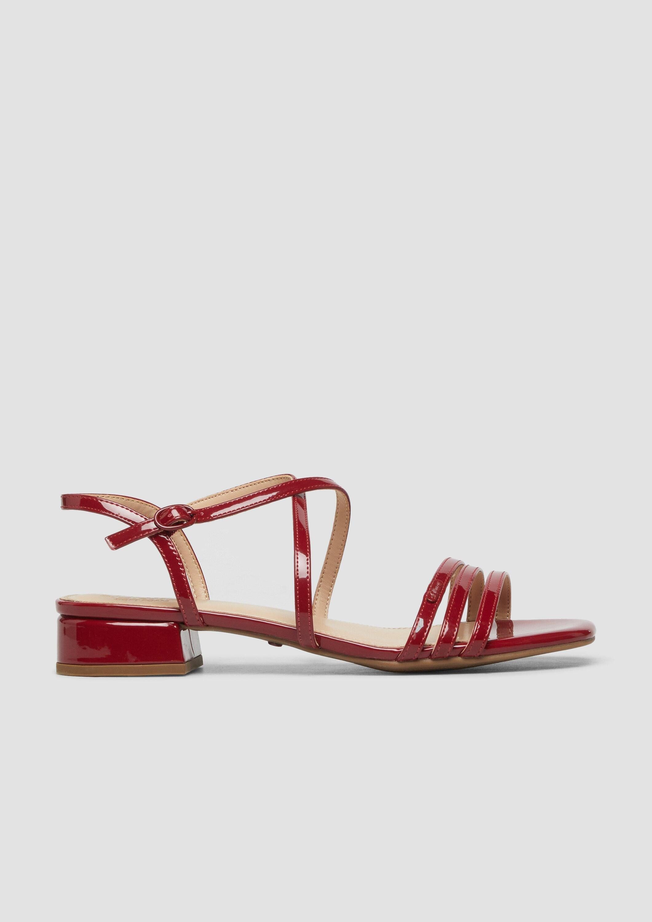 s.Oliver Sandalen Sandale Sandaletten in Lackleder-Optik