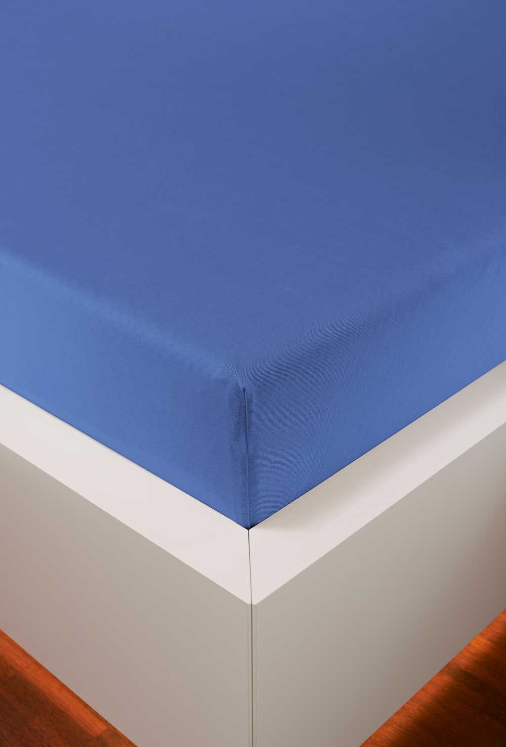 bellana Spannbettlaken bellana deluxe mit Elasthan, Jersey 230 g/m², Premium-Qualität, Jersey-Elasthan, Gummizug: rundum, (1 Stück), mit 5% Elasthan, für Matratzen bis 35cm Höhe, bügelfrei, faltenfrei