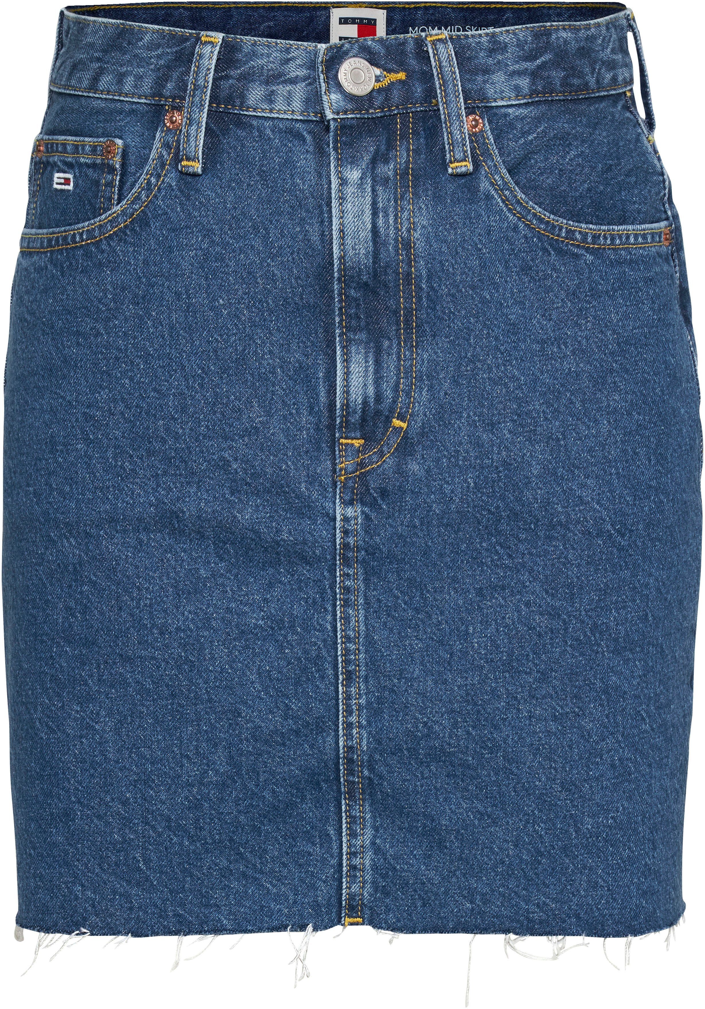 Jeansrock AH4035 MOM Jeans UH SKIRT Logostickerei mit Tommy