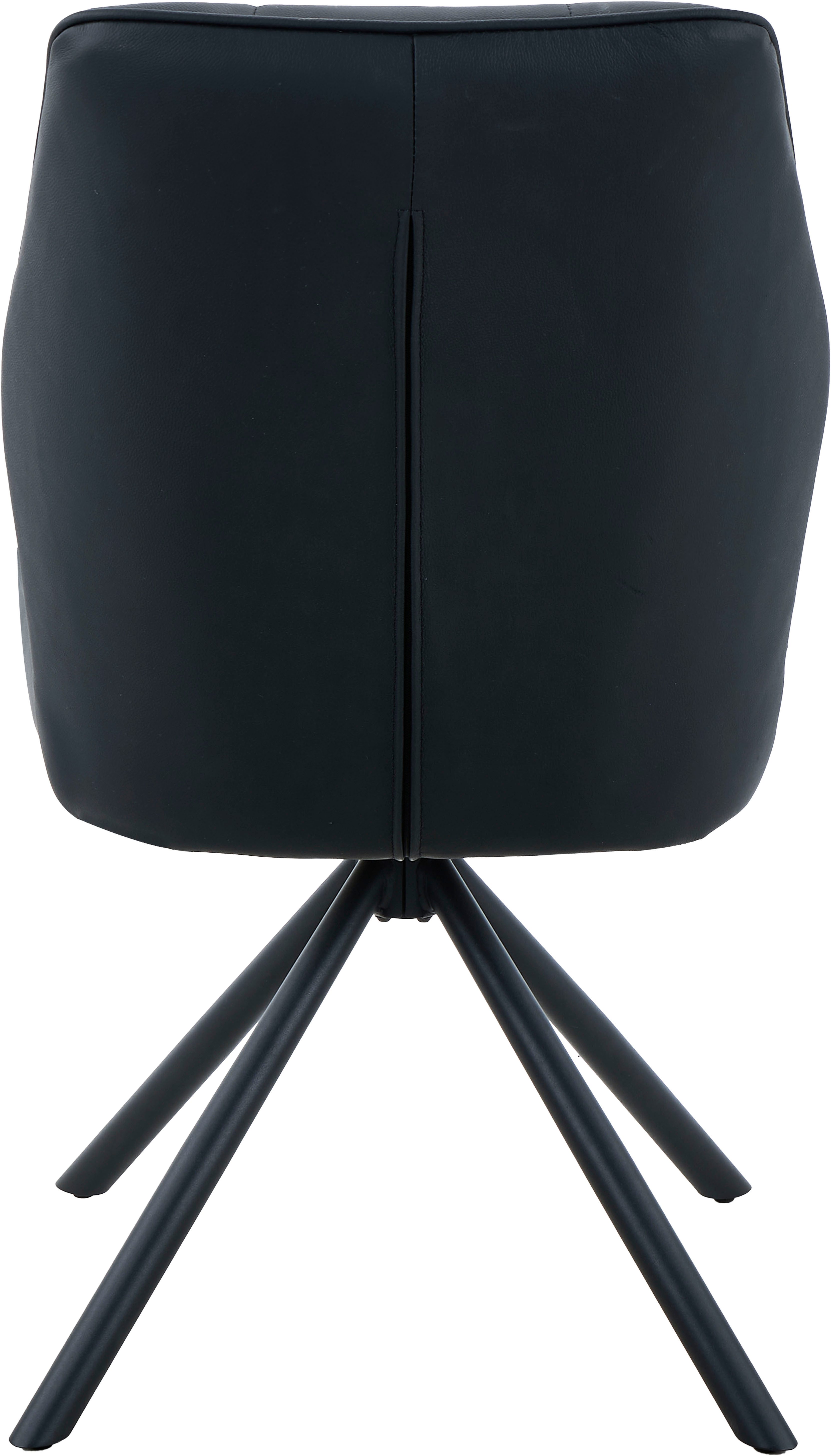 HELA 4-Fußstuhl BRAGA (Set, 2 St), XL Sitzbreite, 360° drehbar mit Auto-Return, Echtleder – Bild 5 von 5