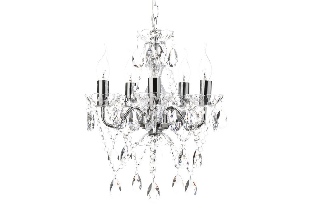 · Wohnzimmer Hängelampe Design · Barock 40cm DIAMONDS transparent, riess-ambiente ohne · Schlafzimmer Leuchtmittel, · Acryl S Kronleuchter