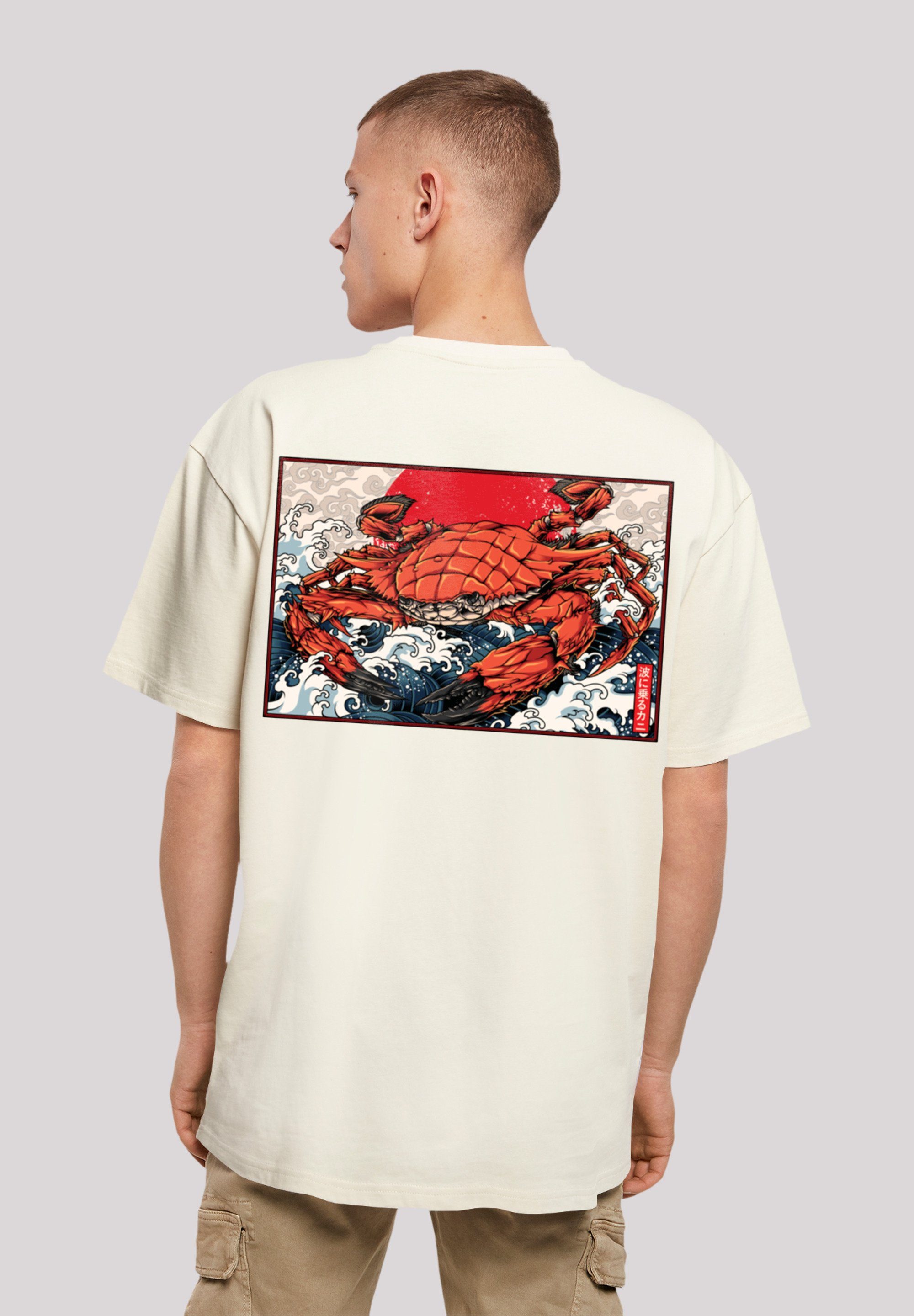 F4NT4STIC T-Shirt Crab Kanji Japan sand Print