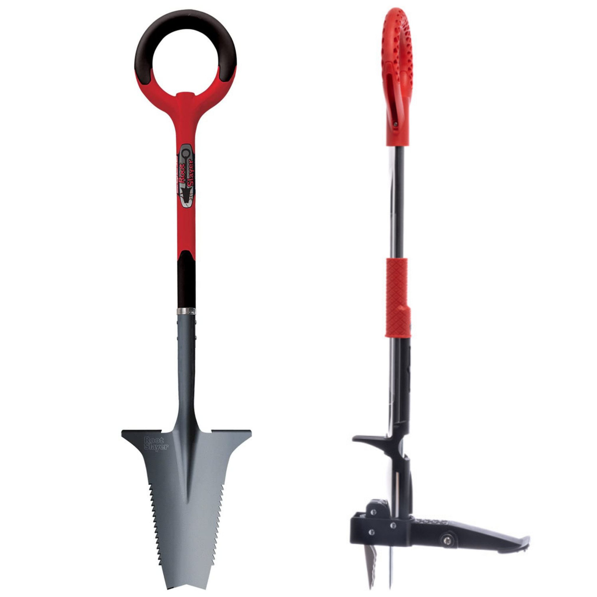 Root Slayer® Unkrautstecher Radius Garden Weeder & Root Slayer Set, 100 cm Gesamtlänge, (2-tlg), Unkrautentferner mit Stiel & Wurzelspaten