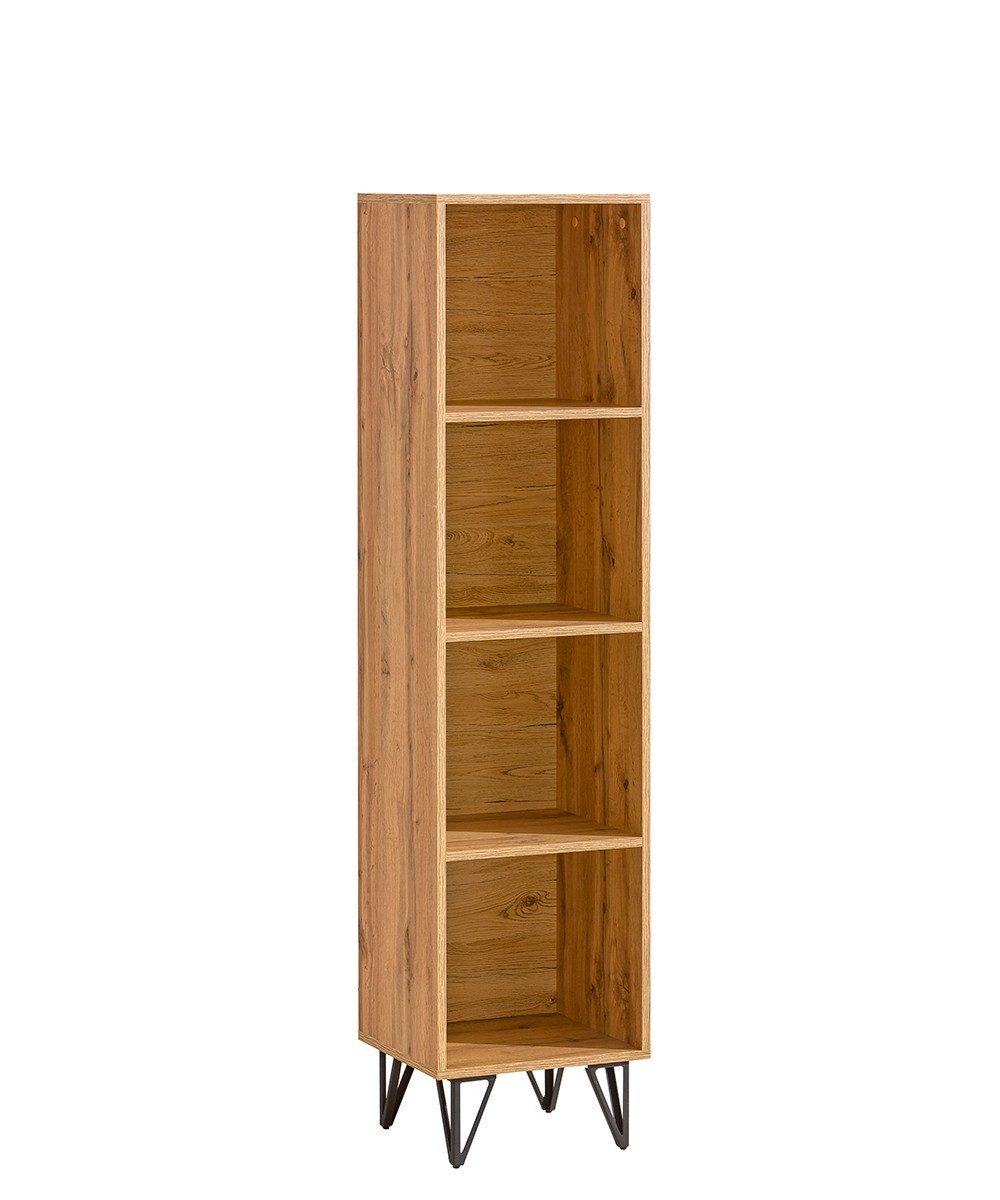 Masseno Bücherregal BRANDO 163,5 x 35 cm Standregal Büroregal Bücherschrank Eiche Wotan