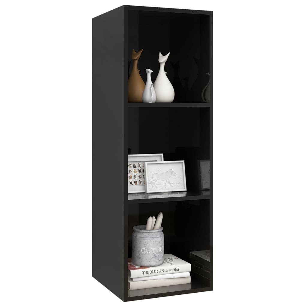 vidaXL TV-Wand TV-Wandschrank Hochglanz-Schwarz 37x37x107 cm günstig online kaufen
