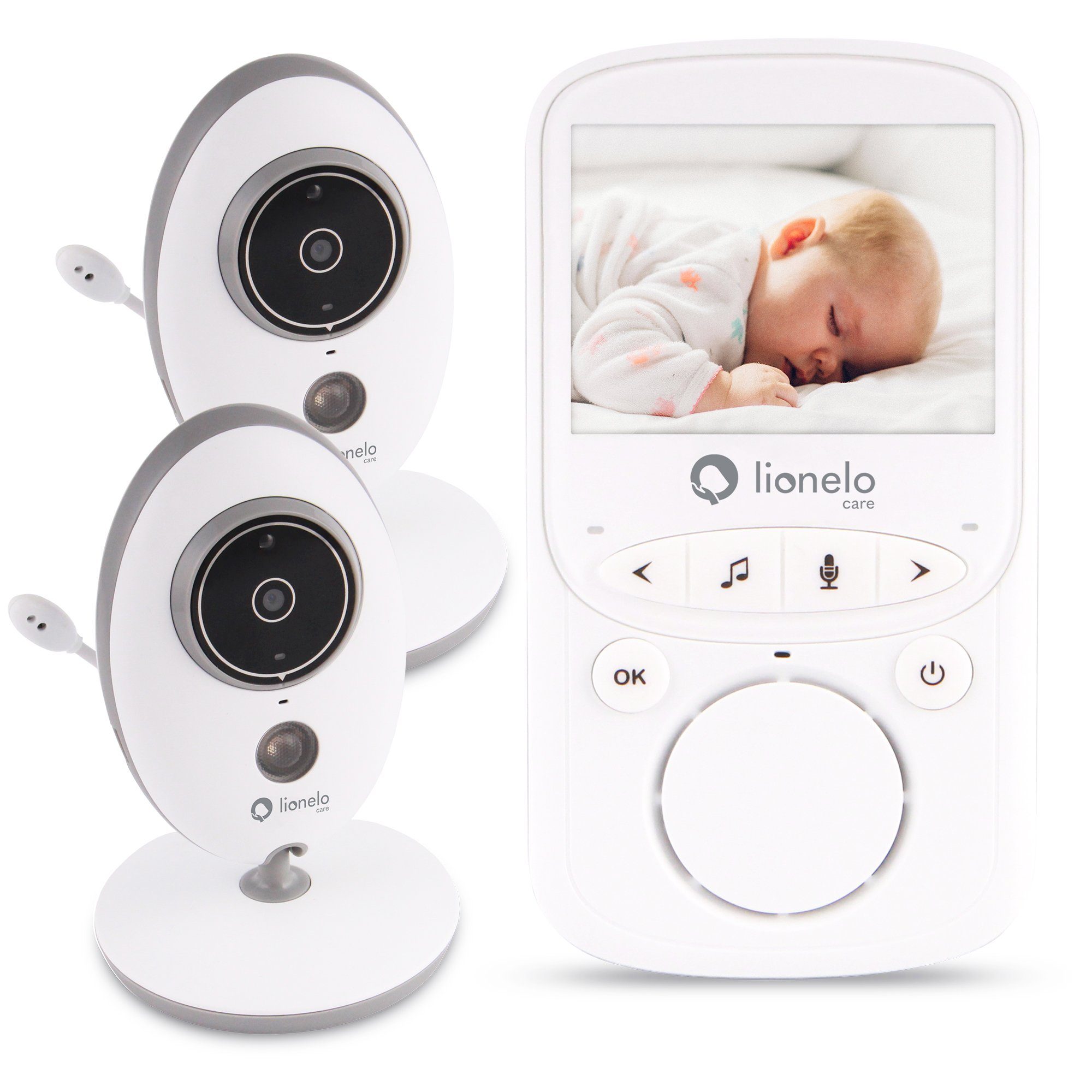 lionelo Video-Babyphone Babyline 5.1, 2 Kamera Temperatursensor 300m Garantie