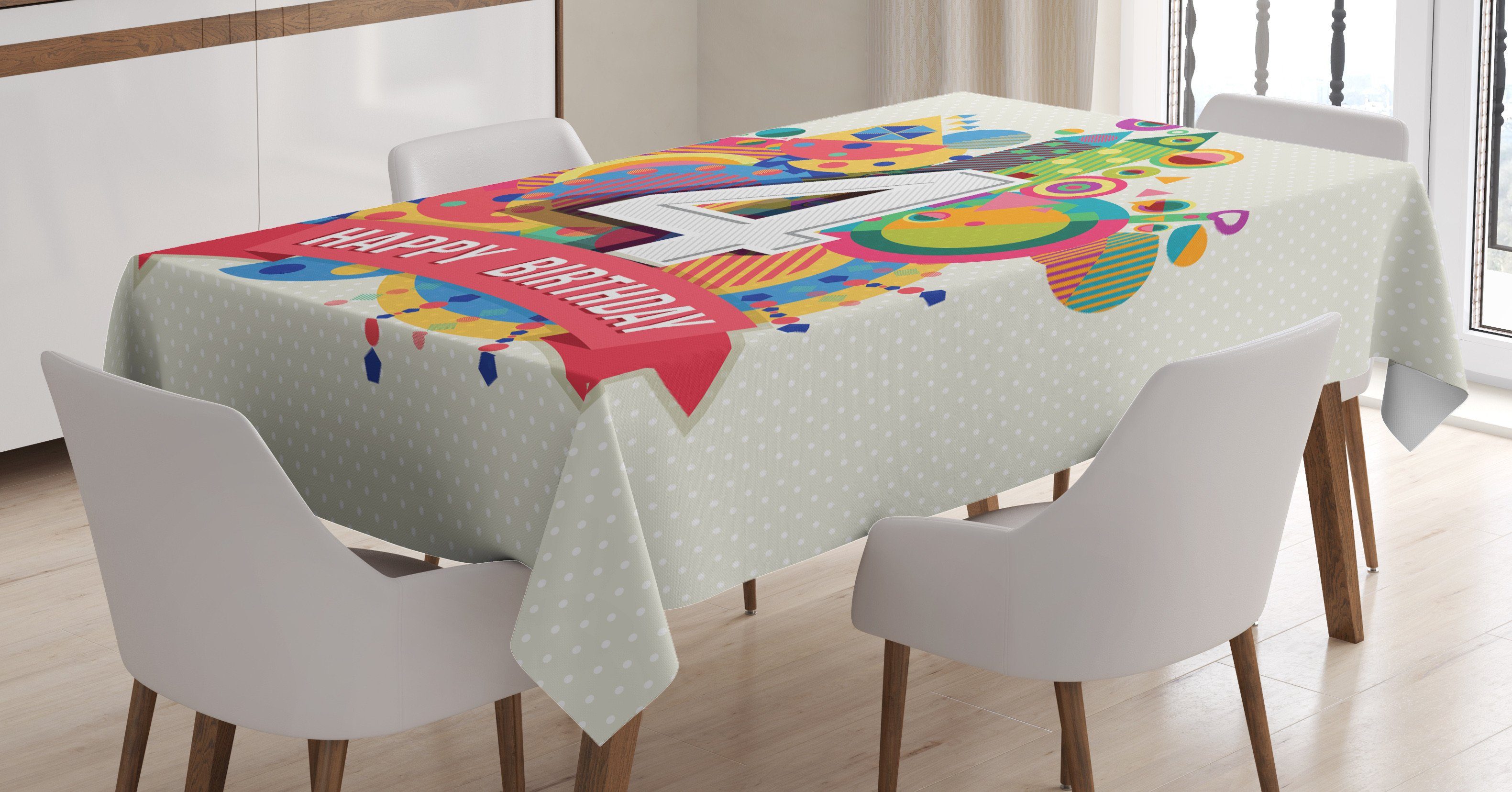 Abakuhaus Tischdecke Farbfest Für Klare 4 geeignet Nummer den Jahre Waschbar Außen Farben, Bereich alt Bunte