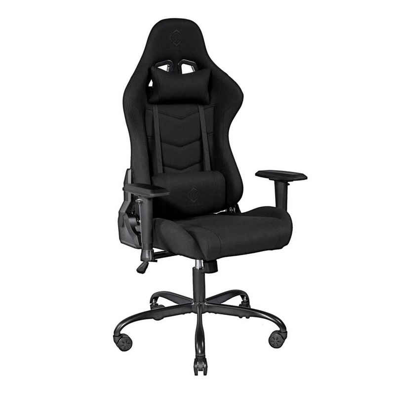 DELTACO Gaming-Stuhl Gaming-Stuhl ergonomisch, hohe Rückenlehne mit Kissen 90kg (kein Set), robuster Canvas Stoff, hohe Rückenlehne, 5 Jahre Herstellergarantie