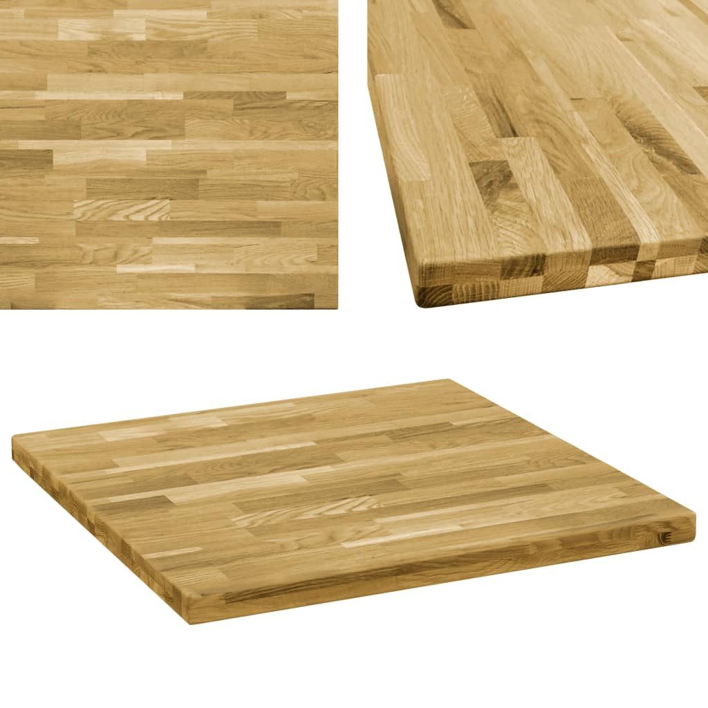 Tischplatte Tischplatte Eichenholz Massiv Quadratisch 44 mm 80x80 cm