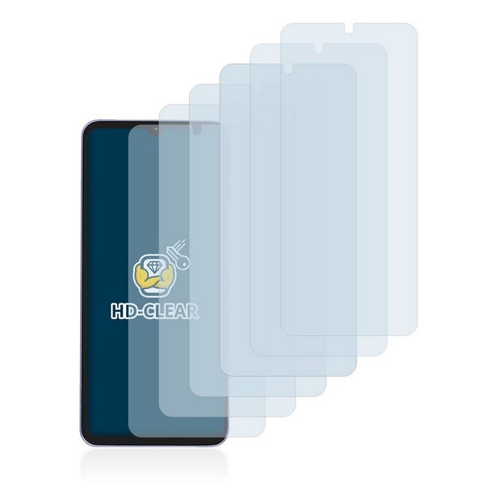 BROTECT Schutzfolie für Xiaomi Poco C55 Displayschutzfolie 6 Stück Folie klar