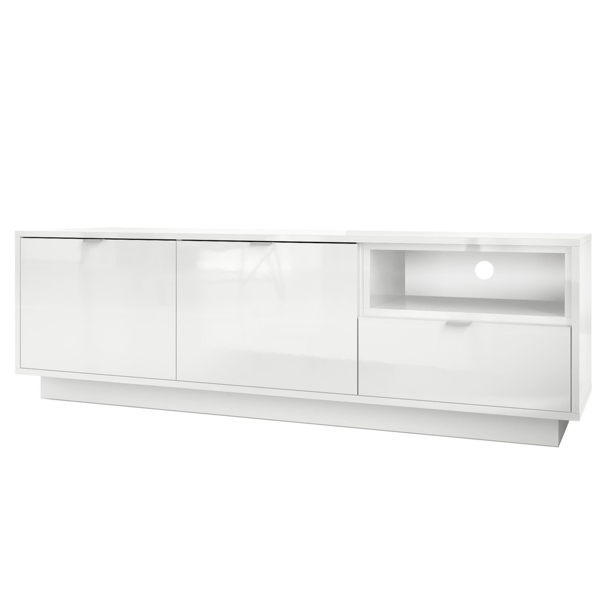 Vladon Lowboard Metro (Lowboard, mit 2 Türen), Schublade und offenem Fach