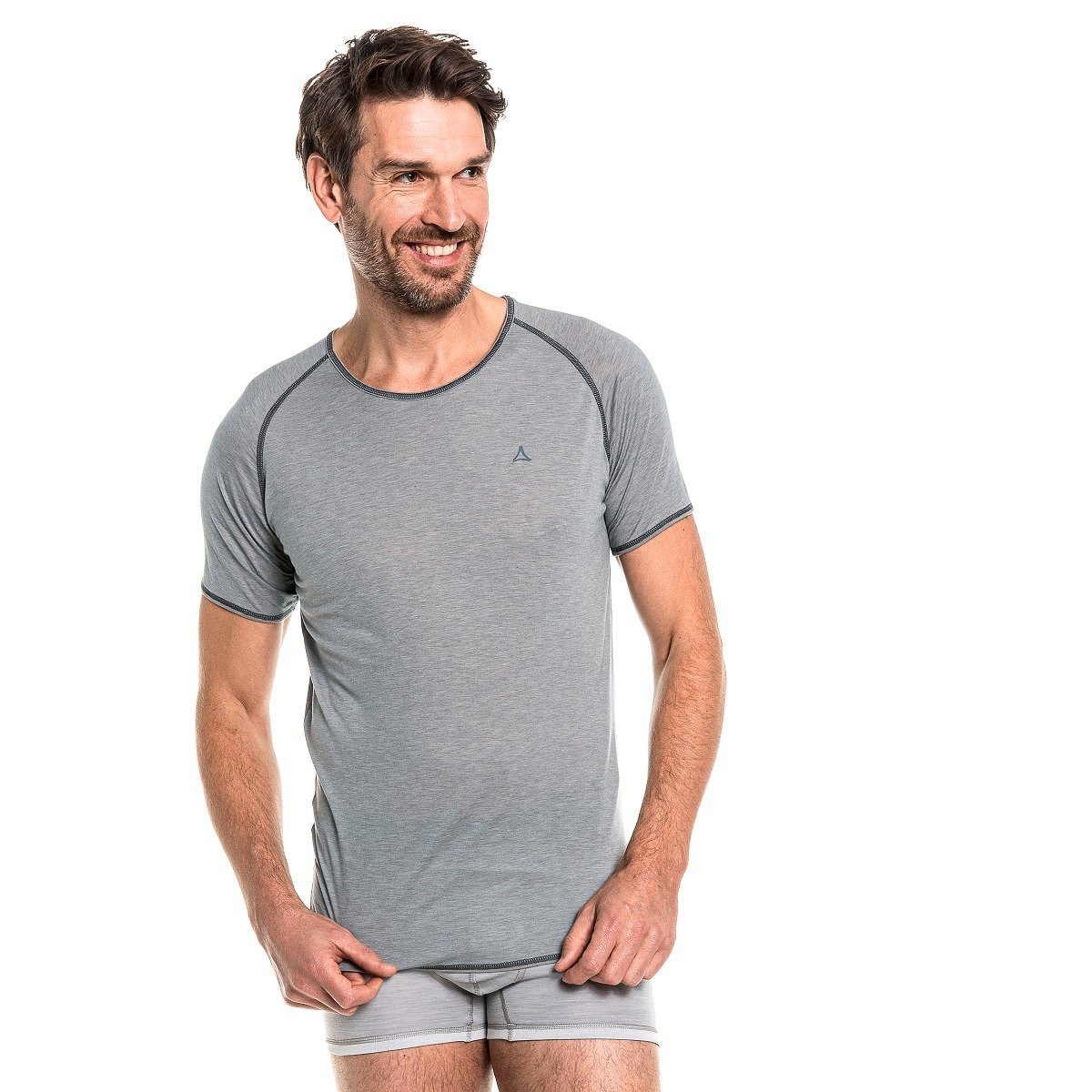 T-Shirt Sport (4-Wege-Stretch) Unterwäsche grau Herren