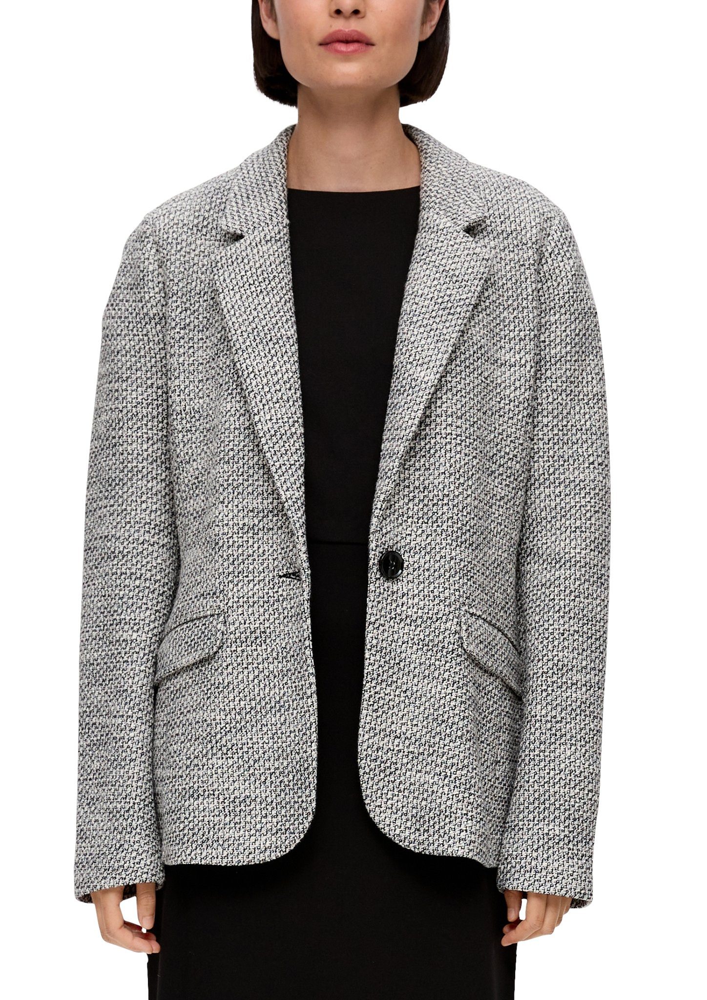 s.Oliver BLACK LABEL vorne Pattentaschen Kurzblazer mit