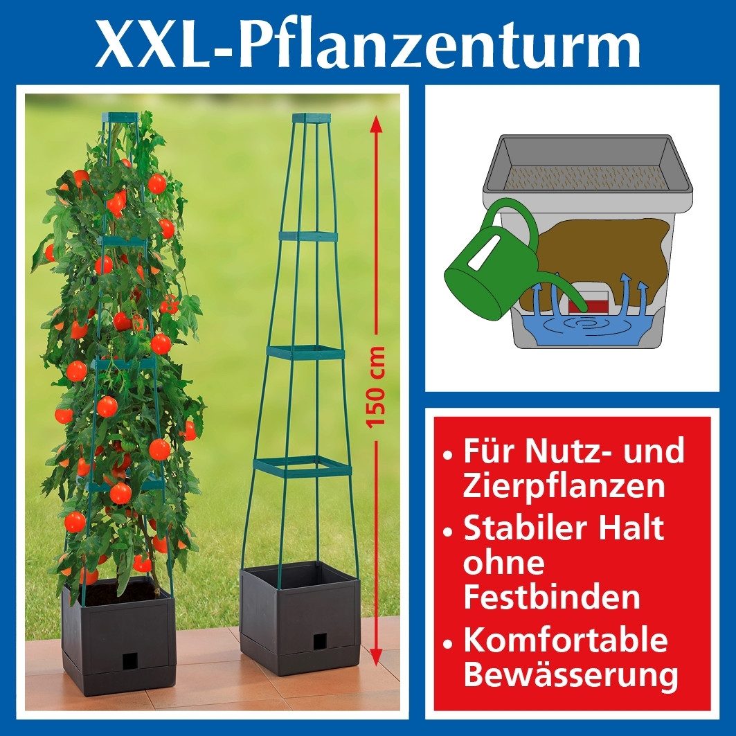 Maximex Pflanzkübel Pflanzenturm XXL für alle Rank- und Kletterpflanzen ca. 150 cm Höhe
