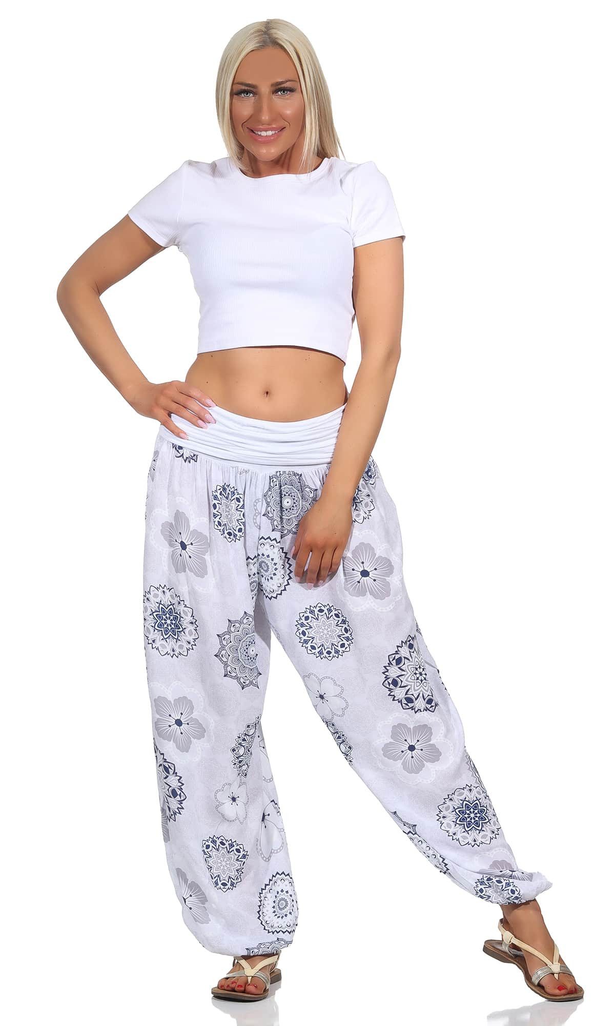 OriginalYou Haremshose Sommerhose Damen Boho Flatterhose leichte Yoga-Hose weites Bein luftige & leicht, hautfreundliches Material
